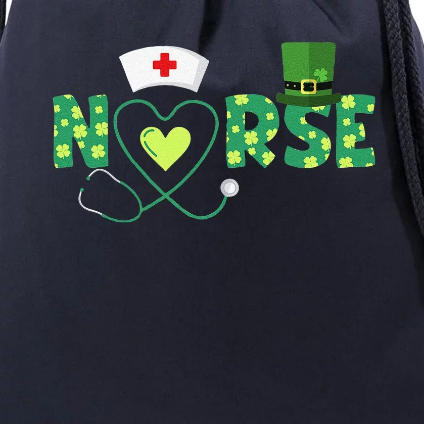 Irish Nurse Stethoscope Scrub St Patricks Day Nurses Drawstring Bag