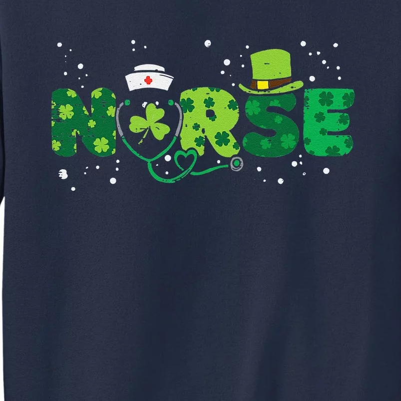 Irish Nurse Stethoscope Scrub Nurses Women St Patricks Day Sweatshirt