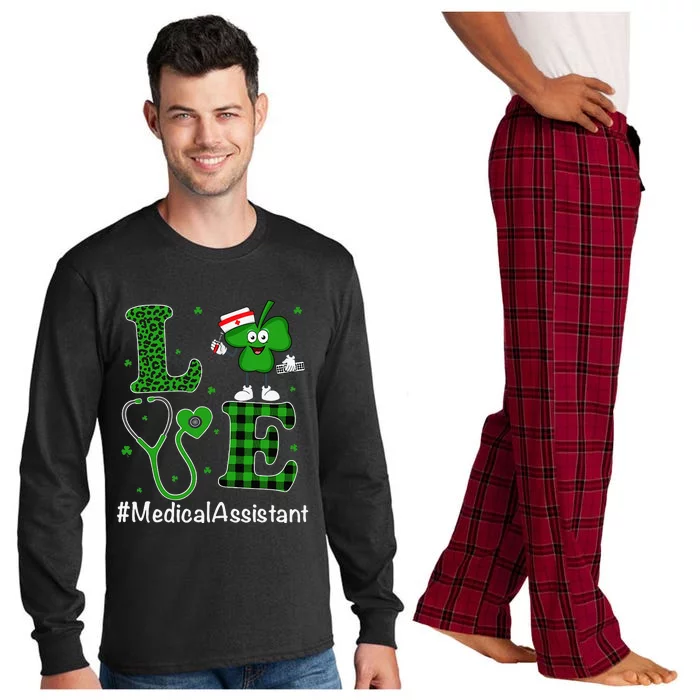 Irish Nurse St Patricks Day Love Medical Assistant Long Sleeve Pajama Set