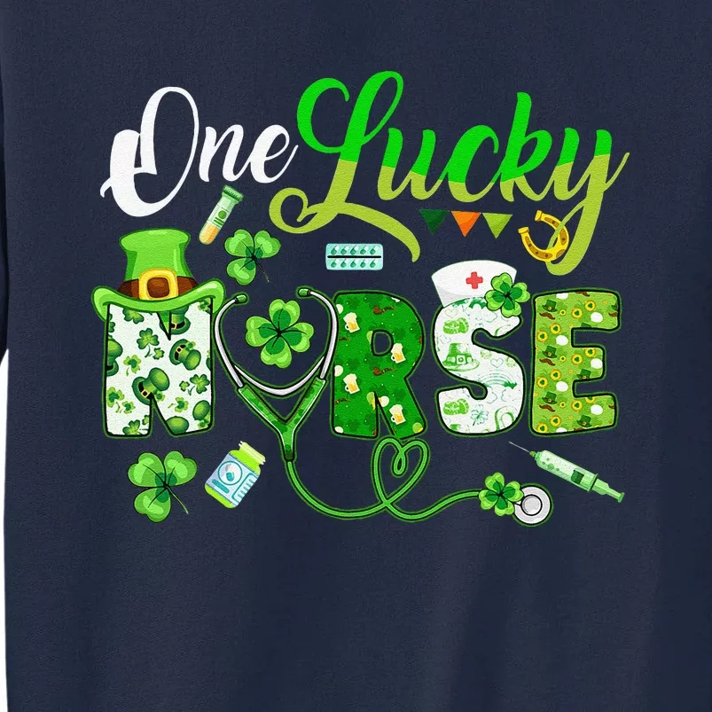 Irish Nurse Stethoscope Scrub St Patricks Day Nurses Women Love Tall Sweatshirt