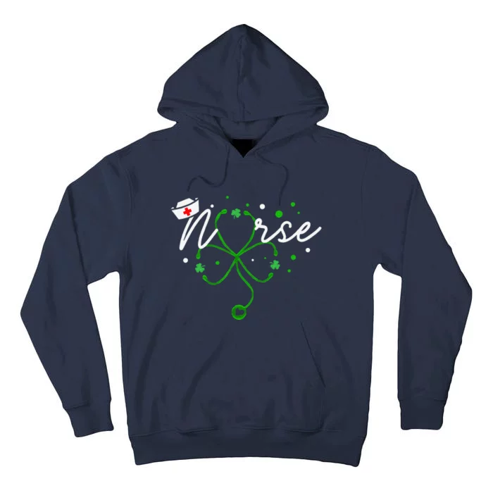 Irish Nurse Stethoscope Scrub St Patricks Day Nurses Tall Hoodie