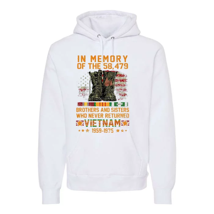 In Memory Of The 58479 Brothers And Sisters Vietnam Veteran Premium Hoodie