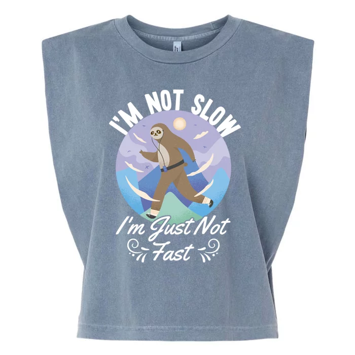 Im Not Slow Im Just Not Fast Run To The Finish Gift Garment-Dyed Women's Muscle Tee