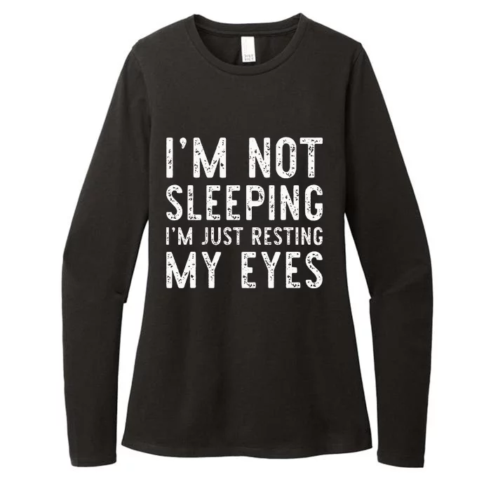 I'm Not Sleeping I'm Just Resting My Eyes Dad Father's Day Womens CVC Long Sleeve Shirt