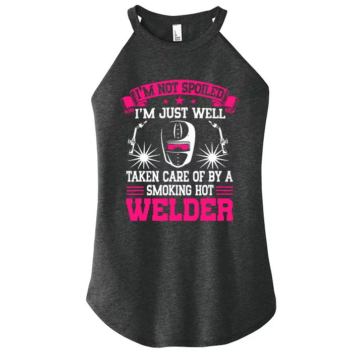 I’m Not Spoiled I’m Just Loved Protected And Well Taken Care Women’s Perfect Tri Rocker Tank