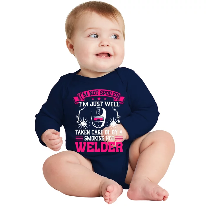 I’m Not Spoiled I’m Just Loved Protected And Well Taken Care Baby Long Sleeve Bodysuit