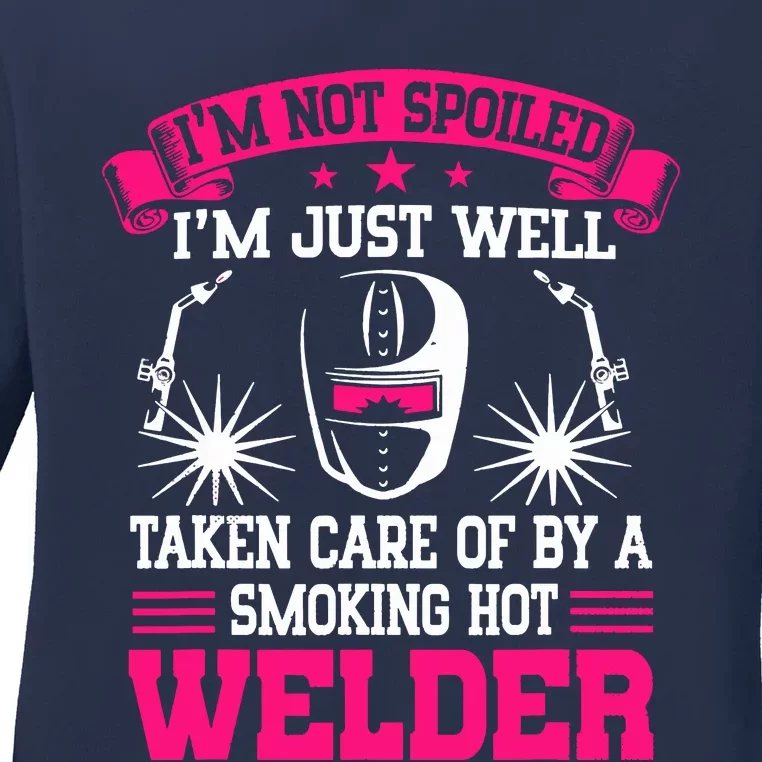 I’m Not Spoiled I’m Just Loved Protected And Well Taken Care Ladies Long Sleeve Shirt