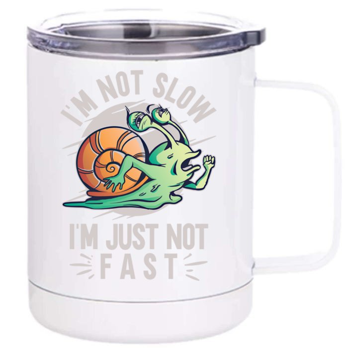 Im Not Slow Im Just Not Fast Run To The Finish Gift Front & Back 12oz Stainless Steel Tumbler Cup