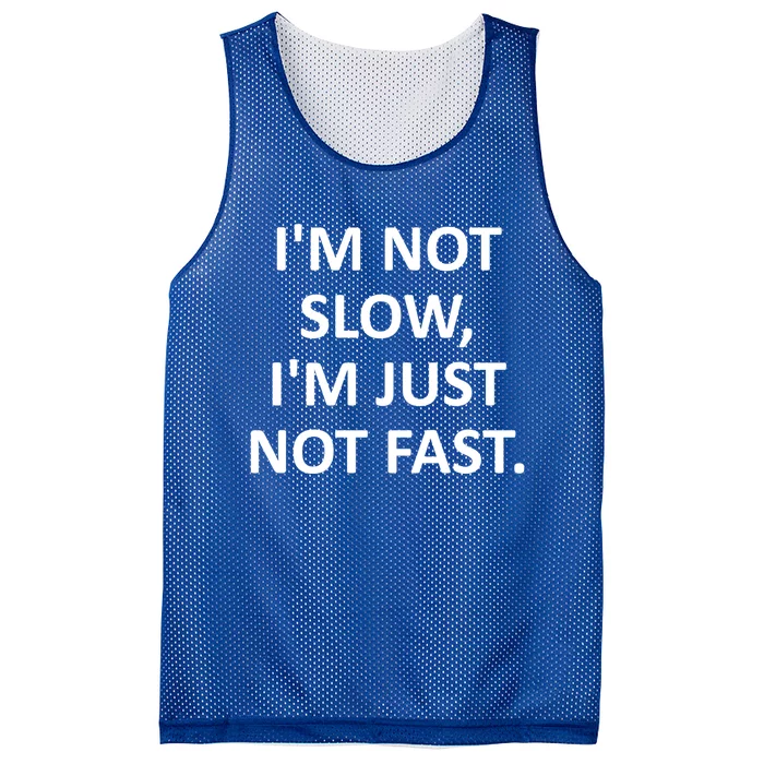 Im Not Slow Im Just Not Fast Funny Jokes Sarcastic Cool Gift Mesh Reversible Basketball Jersey Tank