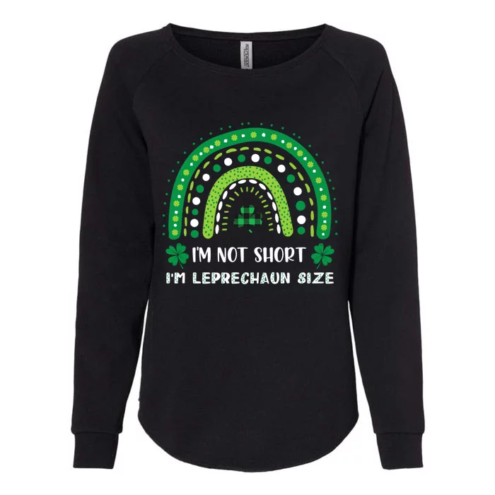 I'm Not Short Leprechaun Rainbow Plaid St Patrick's Day Meaningful Gift Womens California Wash Sweatshirt