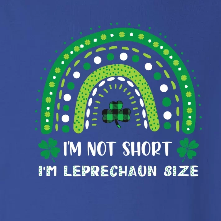 I'm Not Short Leprechaun Rainbow Plaid St Patrick's Day Meaningful Gift Toddler Long Sleeve Shirt