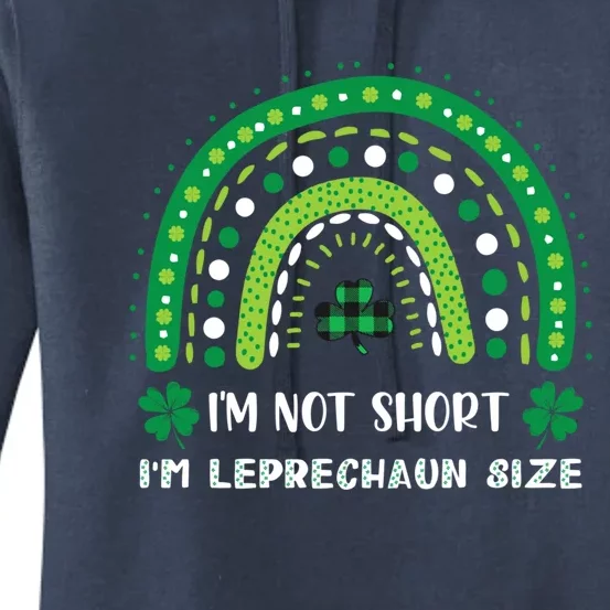 I'm Not Short Leprechaun Rainbow Plaid St Patrick's Day Meaningful Gift Women's Pullover Hoodie