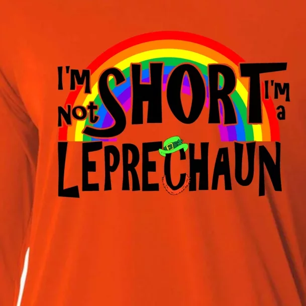 I'm Not Short I'm A Leprechaun Rainbow St Patrick's Day Meaningful Gift Cooling Performance Long Sleeve Crew