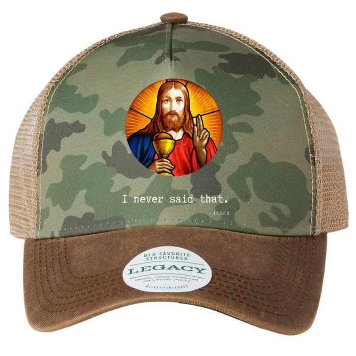 I Never Said That Jesus Quote Christian Funny Gift Idea Legacy Tie Dye Trucker Hat