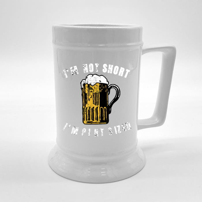 IM NOT SHORT IM PINT SIZED FUNNY SAINT PATRICKS DAY Front & Back Beer Stein