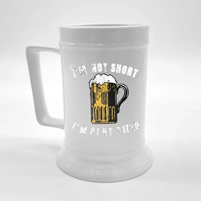 IM NOT SHORT IM PINT SIZED FUNNY SAINT PATRICKS DAY Front & Back Beer Stein