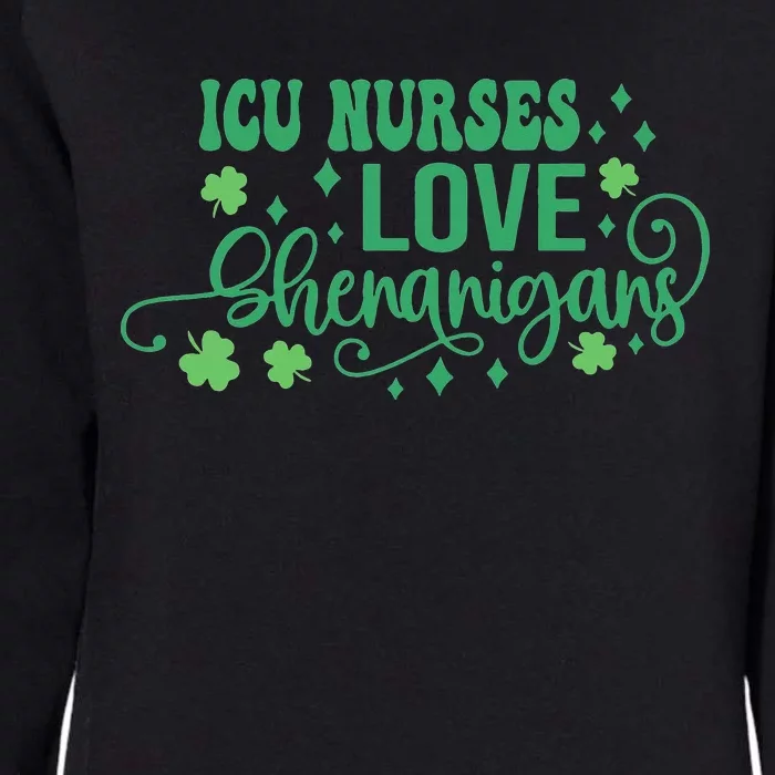 ICU Nurse Squad Goals Funny ICU Nurse Crew St Patrick's Day Womens California Wash Sweatshirt