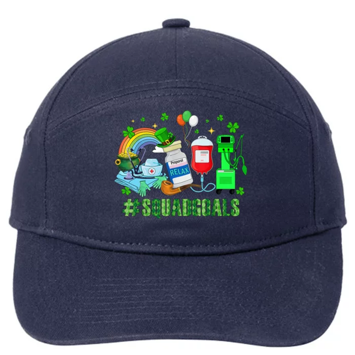 ICU Nurse Squad Goals Funny ICU Nurse Crew St Patrick's Day 7-Panel Snapback Hat