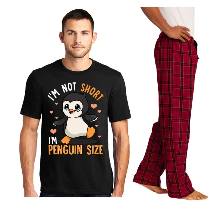 Im Not Short Im Penguin Size Funny Penguins Zoo Animals Pajama Set