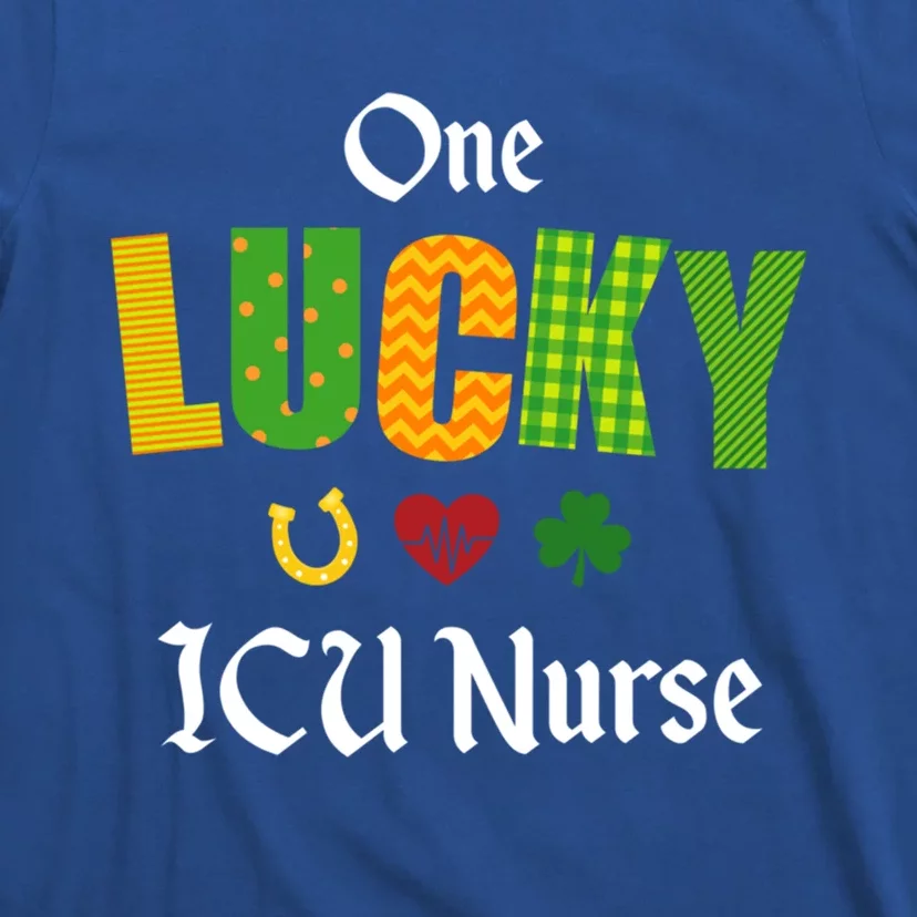 Icu Nurse St Patrick's Day Healthcare Worker Irish Shamrock Great Gift T-Shirt