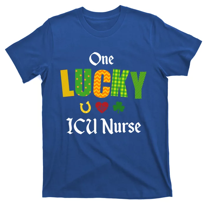 Icu Nurse St Patrick's Day Healthcare Worker Irish Shamrock Great Gift T-Shirt