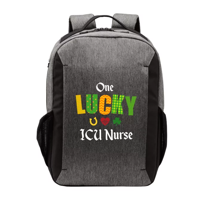 Icu Nurse St Patrick's Day Healthcare Worker Irish Shamrock Great Gift Vector Backpack