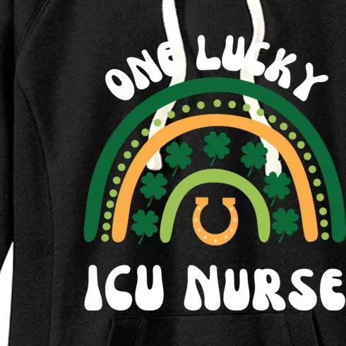 Icu Nurse St Patrick's Day Nursing Rn Healthcare Irish Cute Meaningful Gift Women's Fleece Hoodie