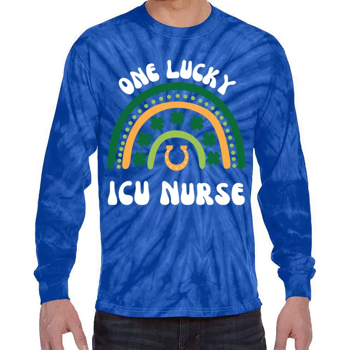 Icu Nurse St Patrick's Day Nursing Rn Healthcare Irish Cute Meaningful Gift Tie-Dye Long Sleeve Shirt