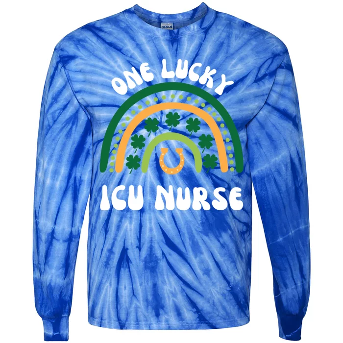 Icu Nurse St Patrick's Day Nursing Rn Healthcare Irish Cute Meaningful Gift Tie-Dye Long Sleeve Shirt