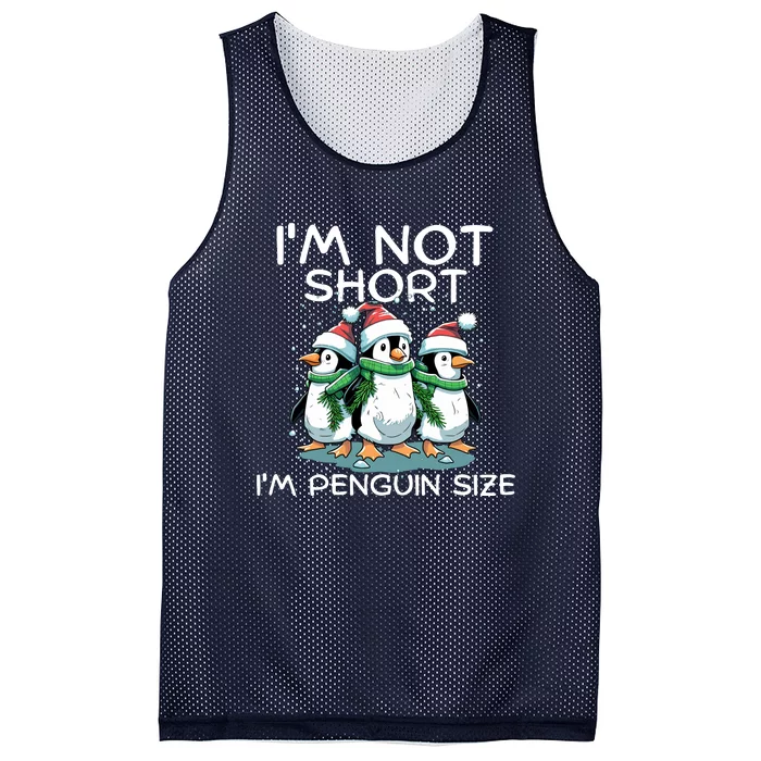 IM Not Short IM Penguin Size Funny Christmas Mesh Reversible Basketball Jersey Tank