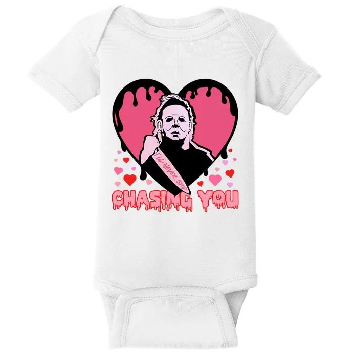 I'll Never Stop Chasing You Valentine's Day Lover Trending Baby Bodysuit