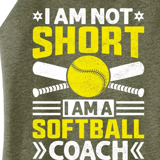 I'm Not Short I'm A Softball Coach Gift Women’s Perfect Tri Rocker Tank