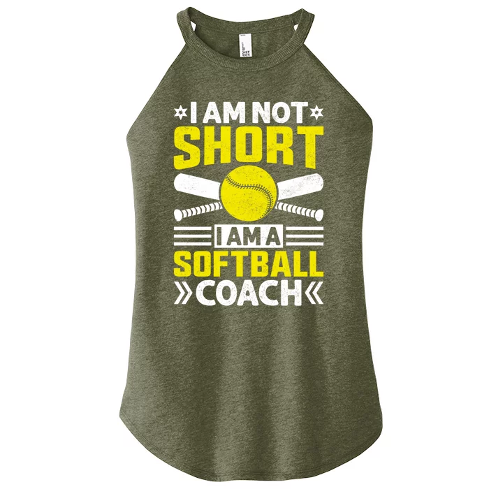 I'm Not Short I'm A Softball Coach Gift Women’s Perfect Tri Rocker Tank