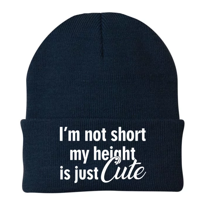 I’m Not Short My Height Is Just Cute Gift Knit Cap Winter Beanie