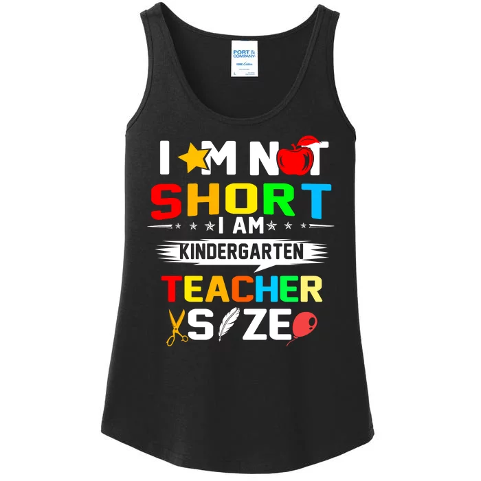 Im Not Short I Am Kindergarten Teacher Ladies Essential Tank