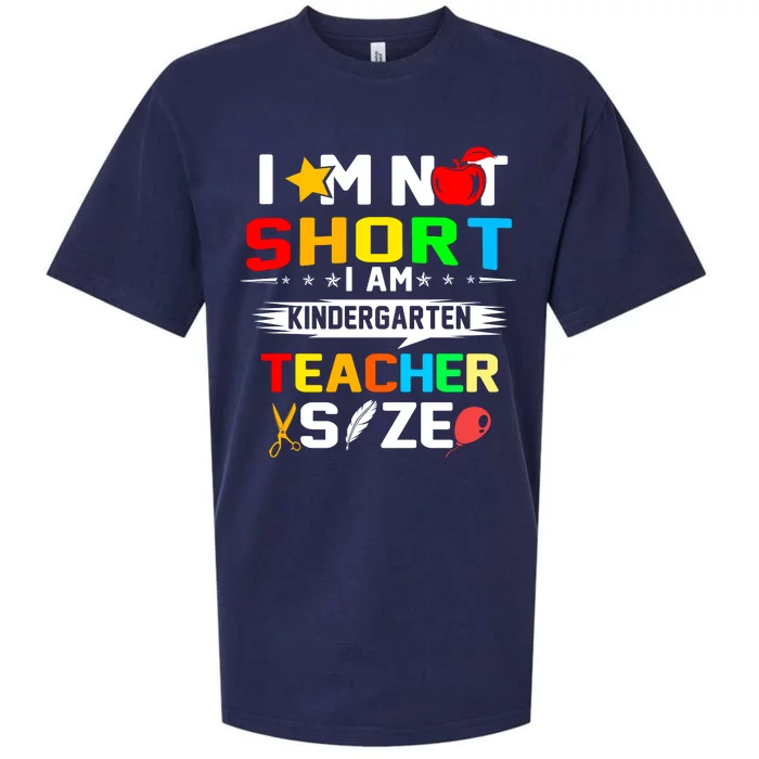 Im Not Short I Am Kindergarten Teacher Sueded Cloud Jersey T-Shirt