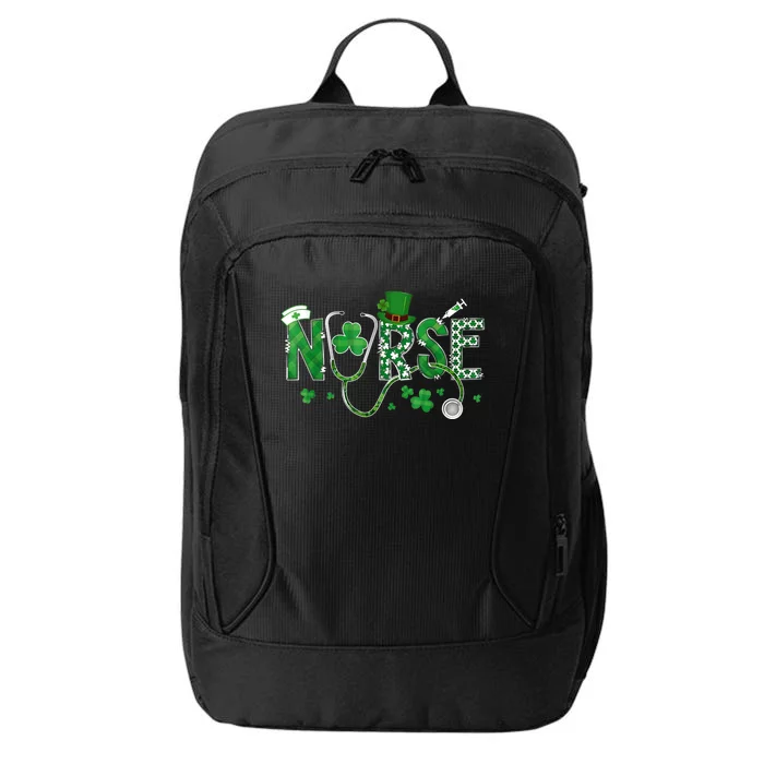 Irish Nurse St Patricks Day Shamrock Stethocsope Wo Girls City Backpack