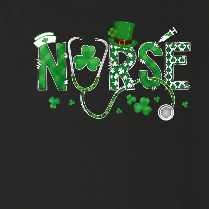 Irish Nurse St Patricks Day Shamrock Stethocsope Wo Girls Toddler Long Sleeve Shirt