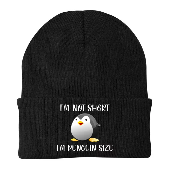 Im Not Short Im Penguin Size Knit Cap Winter Beanie