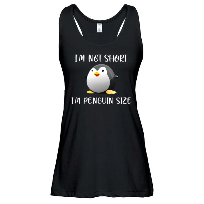 Im Not Short Im Penguin Size Ladies Essential Flowy Tank