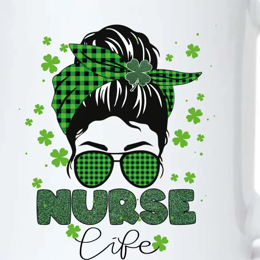 Irish Nurse Shamrock Stethoscope St Patrick's Day Nurse Gift Black Color Changing Mug