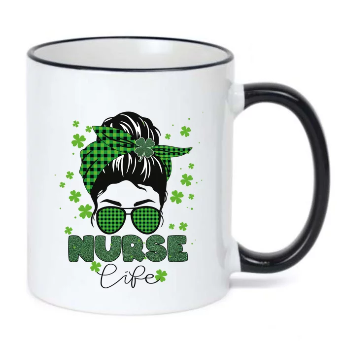 Irish Nurse Shamrock Stethoscope St Patrick's Day Nurse Gift Black Color Changing Mug