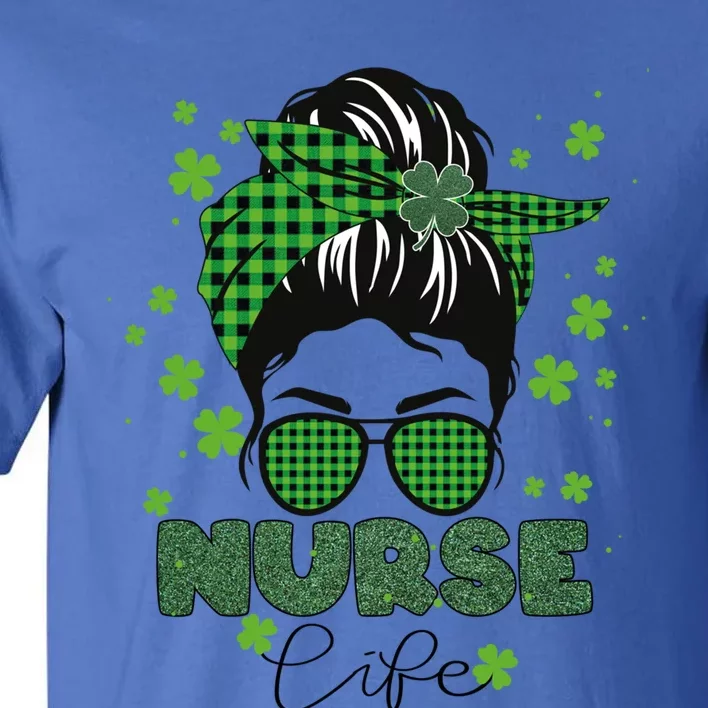 Irish Nurse Shamrock Stethoscope St Patrick's Day Nurse Gift Tall T-Shirt