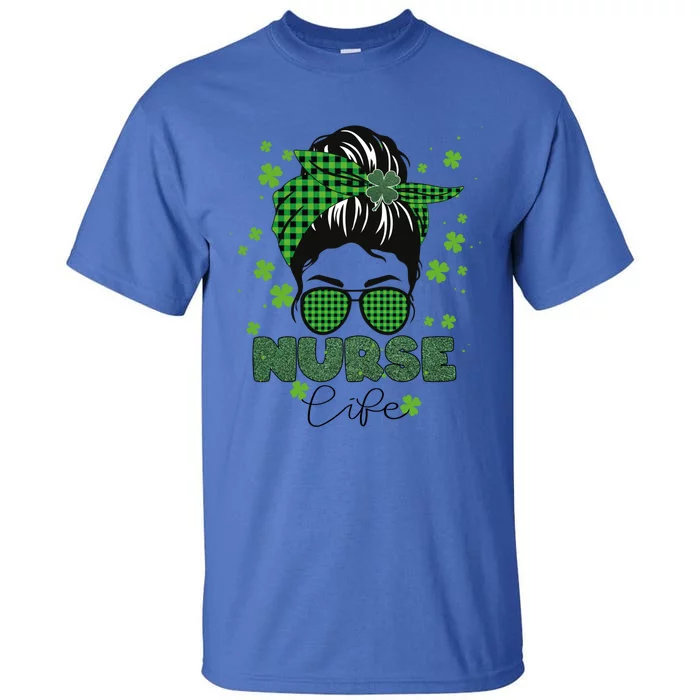 Irish Nurse Shamrock Stethoscope St Patrick's Day Nurse Gift Tall T-Shirt