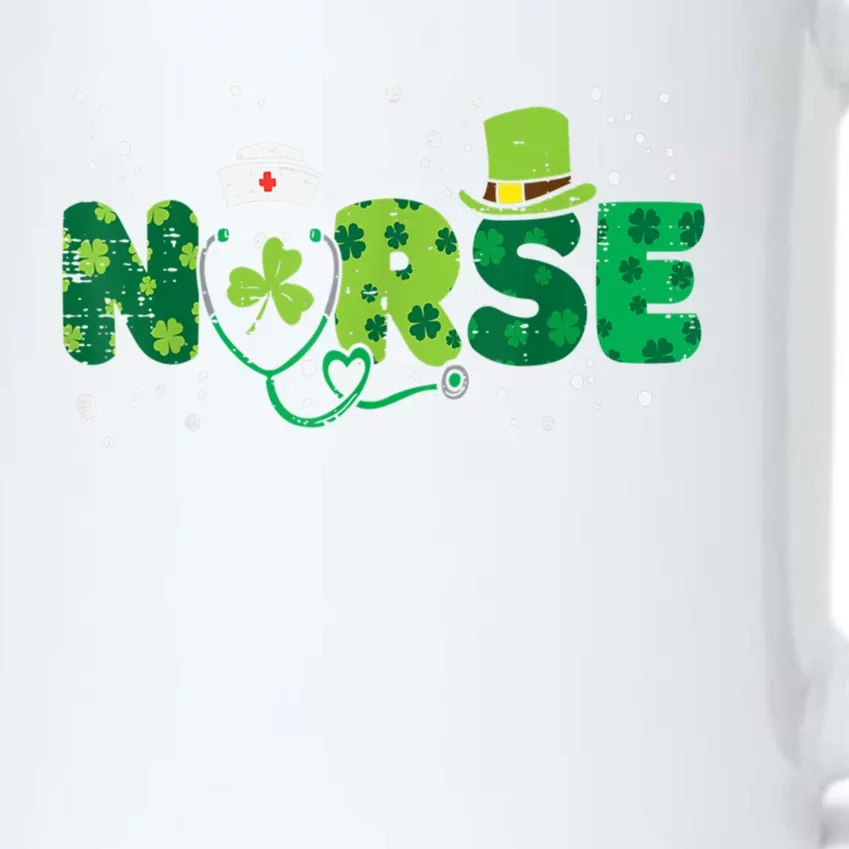 Irish Nurse Stethoscope Scrub St Patricks Day Nurses Gift Black Color Changing Mug