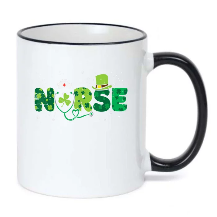 Irish Nurse Stethoscope Scrub St Patricks Day Nurses Gift Black Color Changing Mug