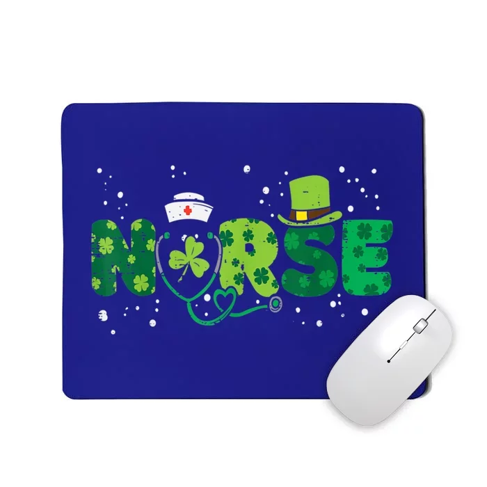 Irish Nurse Stethoscope Scrub St Patricks Day Nurses Gift Mousepad