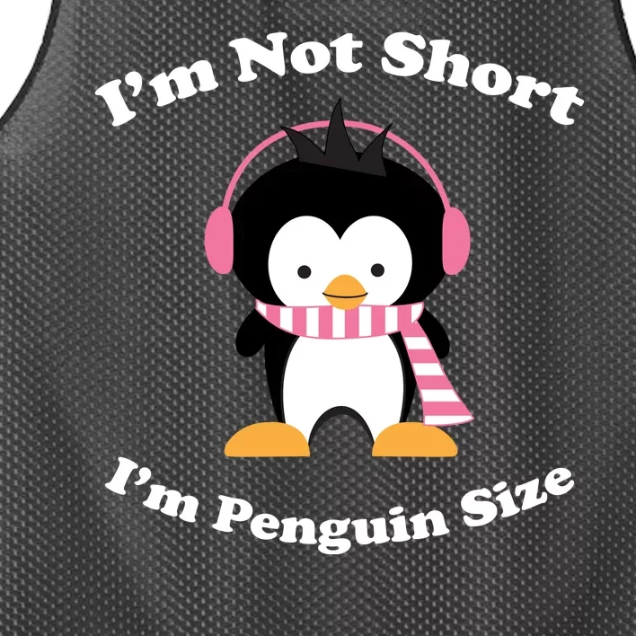 I'm Not Short I'm Penguin Size Mesh Reversible Basketball Jersey Tank