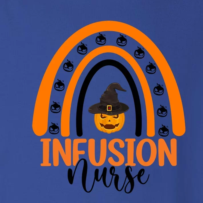 Infusion Nurse Spooky Halloween Pumpkin Rainbow Nursing Great Gift Toddler Long Sleeve Shirt