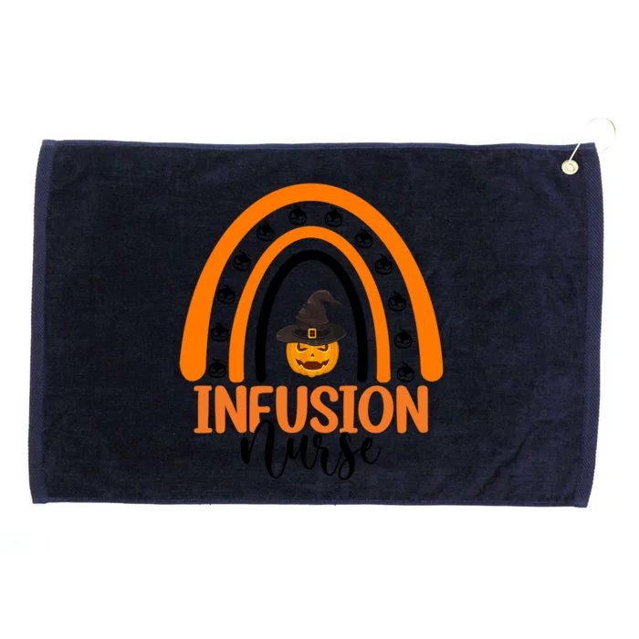 Infusion Nurse Spooky Halloween Pumpkin Rainbow Nursing Great Gift Grommeted Golf Towel